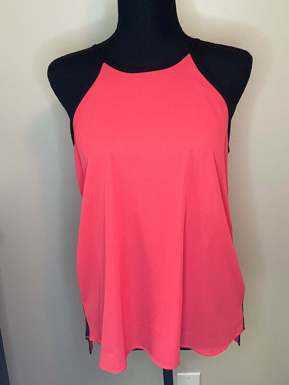 Monteau Hot Pink Halter-Style Tank Top